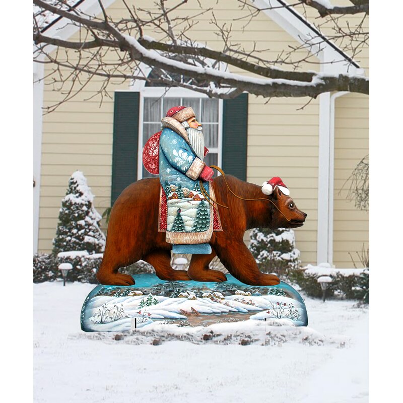 christmas grizzly bear